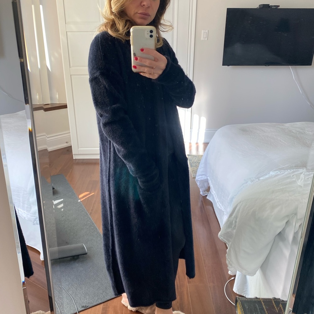 Plush body length coat/sweater